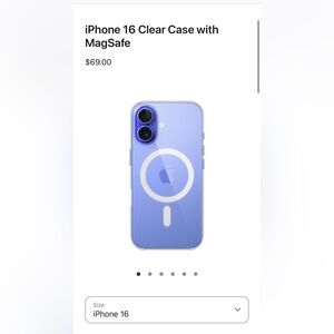 Apple iPhone 16 Clear Case with MagSafe - Transparent White, BNIB